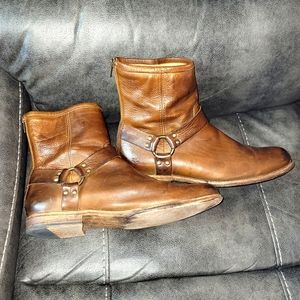 Mens Frye zipup ankle boots size 11D